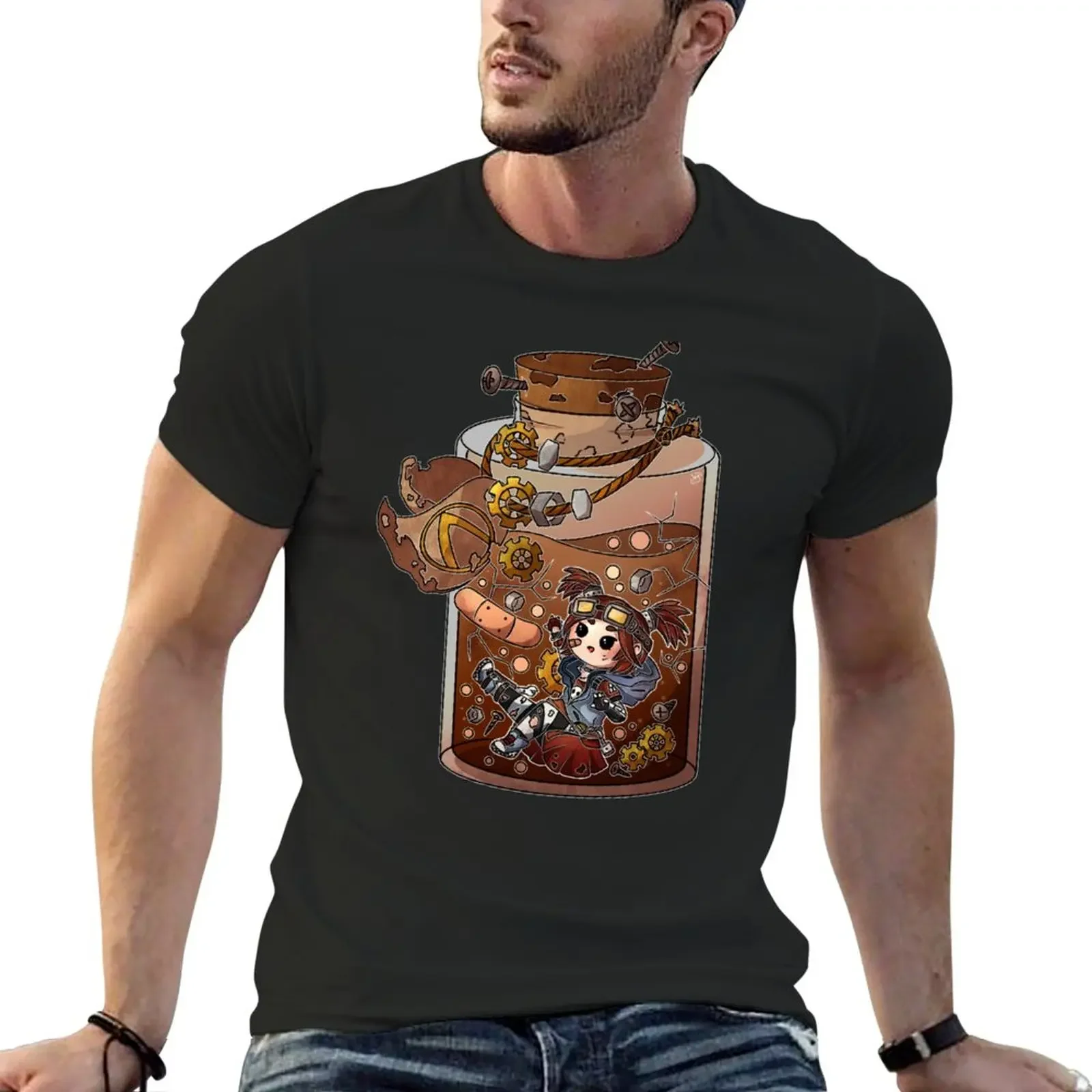 

Gaige Potion Bottle T-Shirt tops blacks Blouse men t shirts