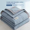 100% cotton inside and outside summer cool  air conditioning quilt washed cotton pure cotton summer quilt thin quilt summer 1