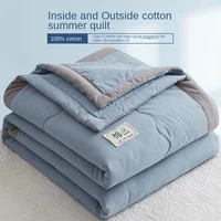 100% cotton inside and outside summer cool  air conditioning quilt washed cotton pure cotton summer quilt thin quilt summer 1
