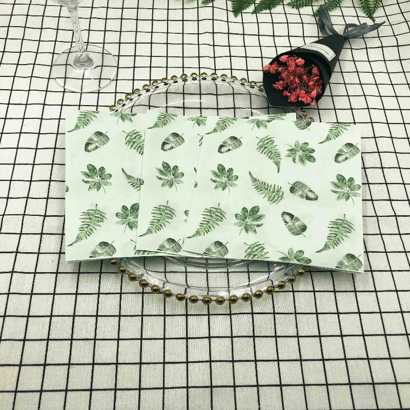 10/20pcs/Pac 2-Ply Napkins Ins Wind Leaves Models Colourful Printing Napkins Restaurant Hotel Party Square Folding Paper