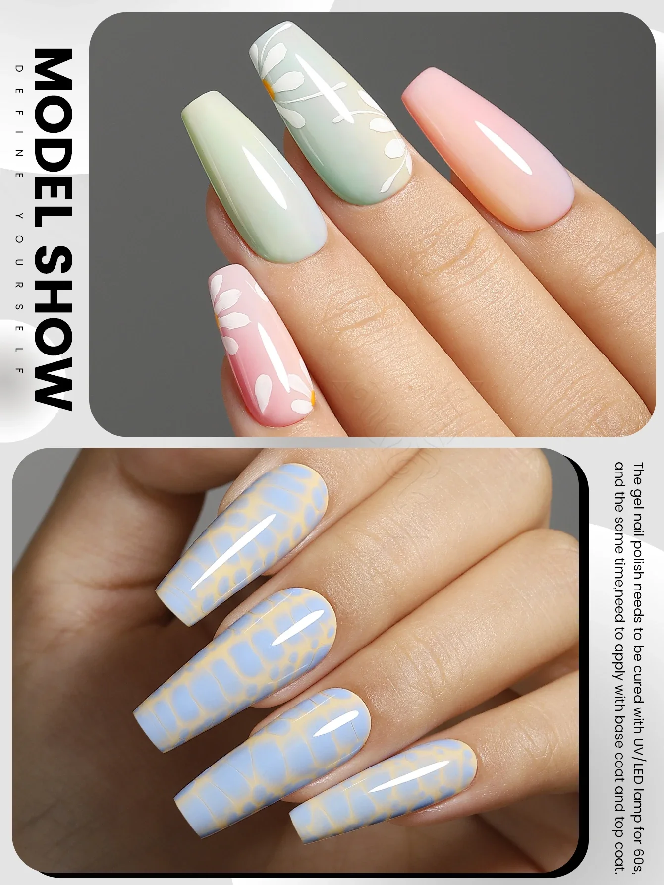 YOKEFELLOW 16ML Blooming Gel Nail Polish Flower Watercolor Marble Smudge Effect Translucent Function GEL For Nail Art DIY Design 4