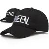 New Women's Letter Embroidered Baseball Cap King and Queen Snapback Hats Couple Hip Hop Style Hats Outdoor Casual Cotton Sun Hat 3