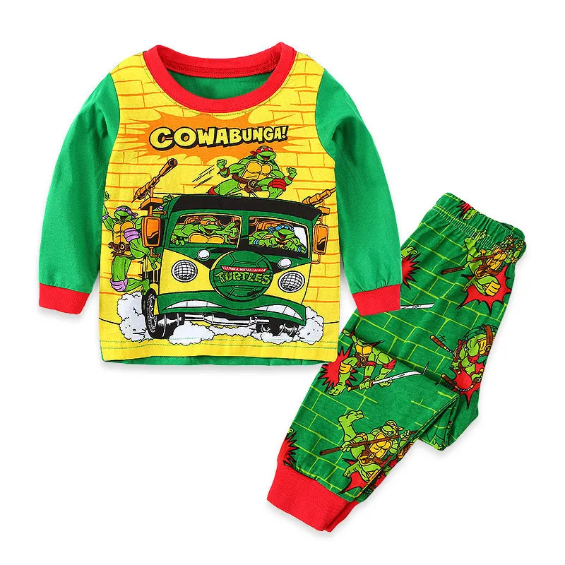 Teenage Mutant Ninja Turtles TMNT Boys' Pajamas Set Children's Loungewear  round Neck Home wear Home Wear Set Cotton Kids Clothes - AliExpress