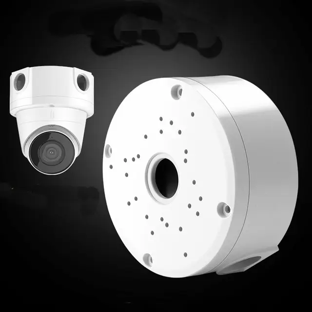 ShuBox-Caméra de vidéosurveillance étanche universelle en plastique, support d'espace mural, base profonde de câble 1