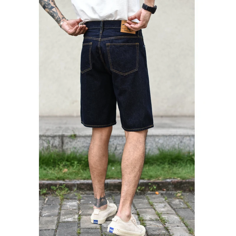 Sauce Zhan Men Jeans Summer Selvedge Denim Jeans Short One Wash Mans Short Loose Fit 10 OZ 3