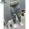 Casual Vintage Men's Fashion Drawstring Jeans with Thickened Fleece and Loose Harem Pants for Autumn and Winter Cargo Trousers 4