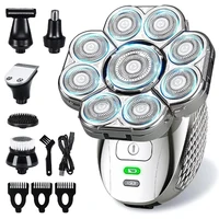 4D Head Shavers for Bald Men, Upgraded 9 Floating Heads 6-in-1 Rechargeable Waterproof Wet Dry Bald Head Shavers for Men 1