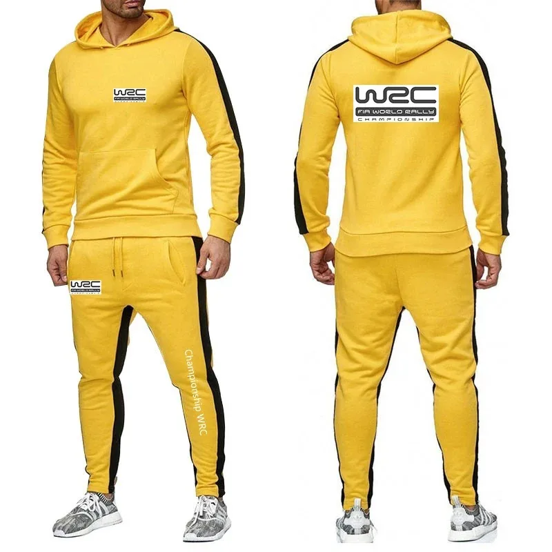 NEW Men World Rally Championship WRC Men Pullover Hooded Hoodie + Sweatpant Casual Printing Harajuku Sportwear Solid Color Suits 4