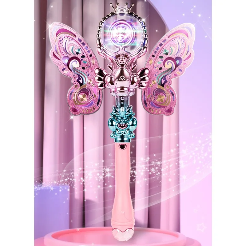 Children's Magic Stick Toy Girl's Birthday Gift Little Girl Electric gift box stainless steel anti puffiness face massager ball metal magic ice hockey spoon face freezer stick