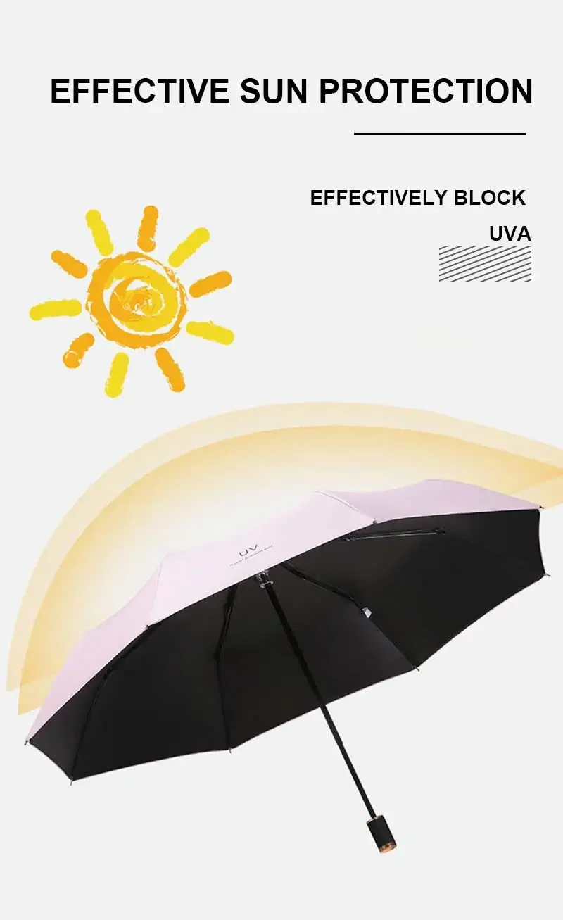 Automatic Mini Umbrella Anti UV Paraguas Rain Sun Umbrella Windproof Light Folding Portable Women Men Children Parasol