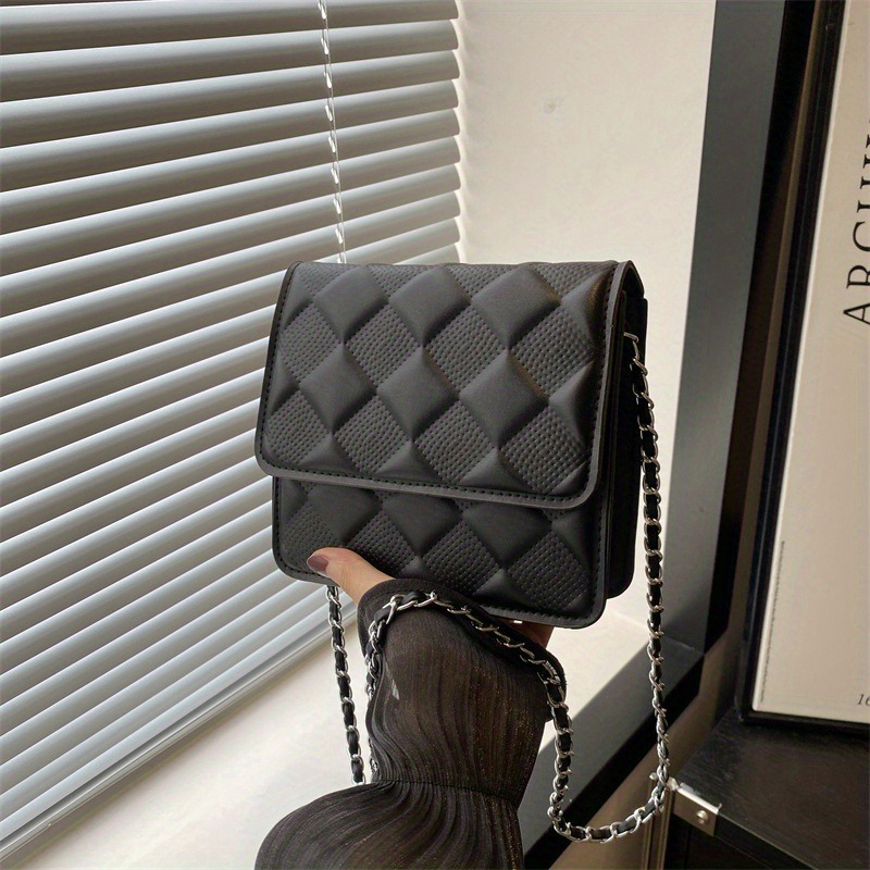 Women's Crossbody Bag One Shoulder Crossbody Bag Fixed Shoulder Strap Buckle Closure PU Material Solid Color Dateable Journey