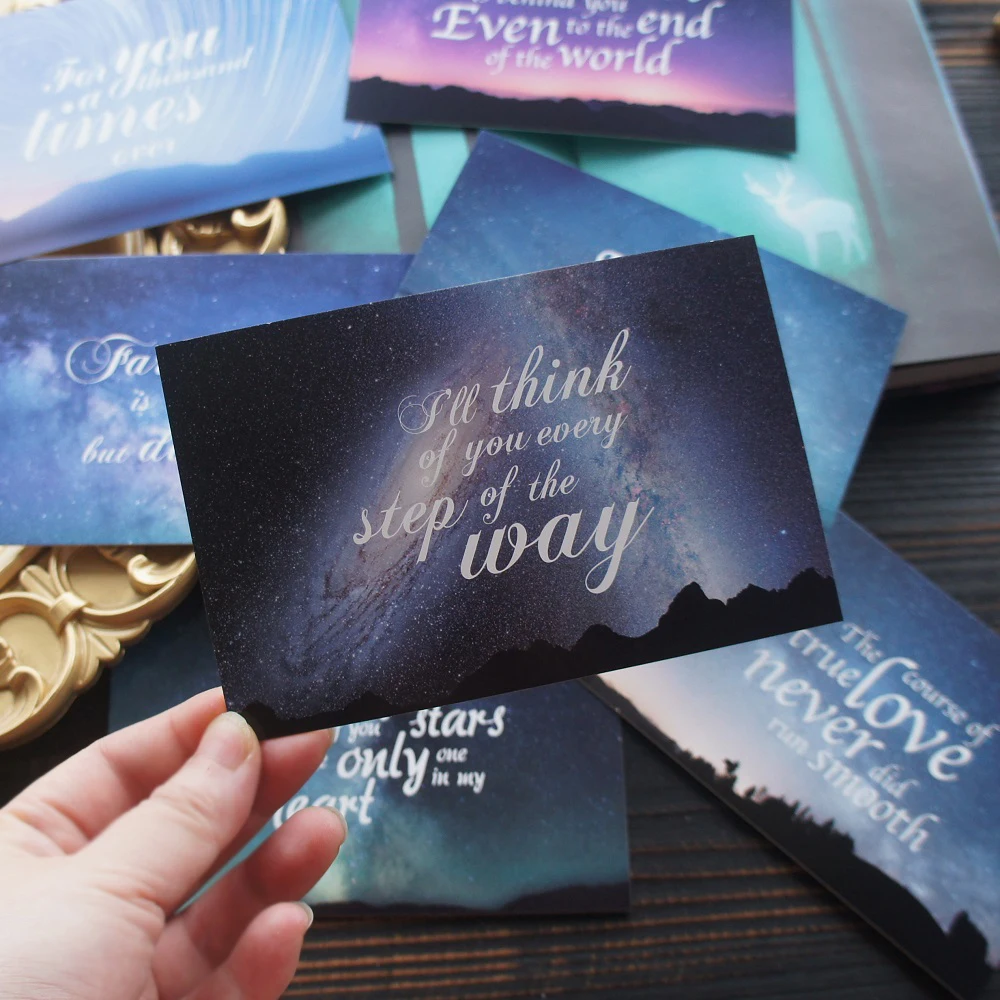 

15pcs Words of Encouragement From The Universe Design As Post Card Gift Greeting Cards Gift Party Invitation Scrapbooking Use