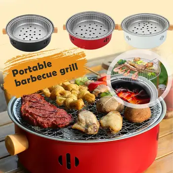 Portable Japanese Bbq Grill Korean Carbon Barbecue Stove Bbq Charcoal Outdoor Grills Tools Aluminium Indoor Barbecue Grill D4x2