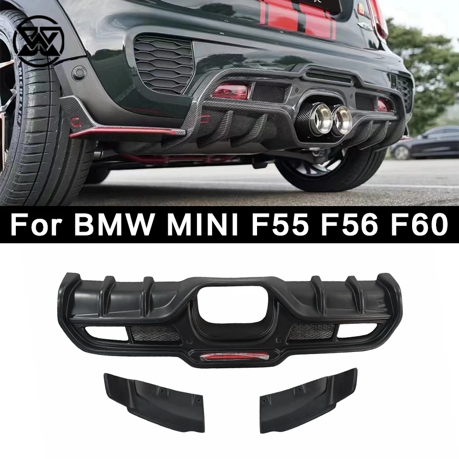 

Car Rear Lip Trim Diffuser Splitter For BMW MINI F55 F56 F60 Carbon Fiber Rear Bumper Spoiler Upgrade