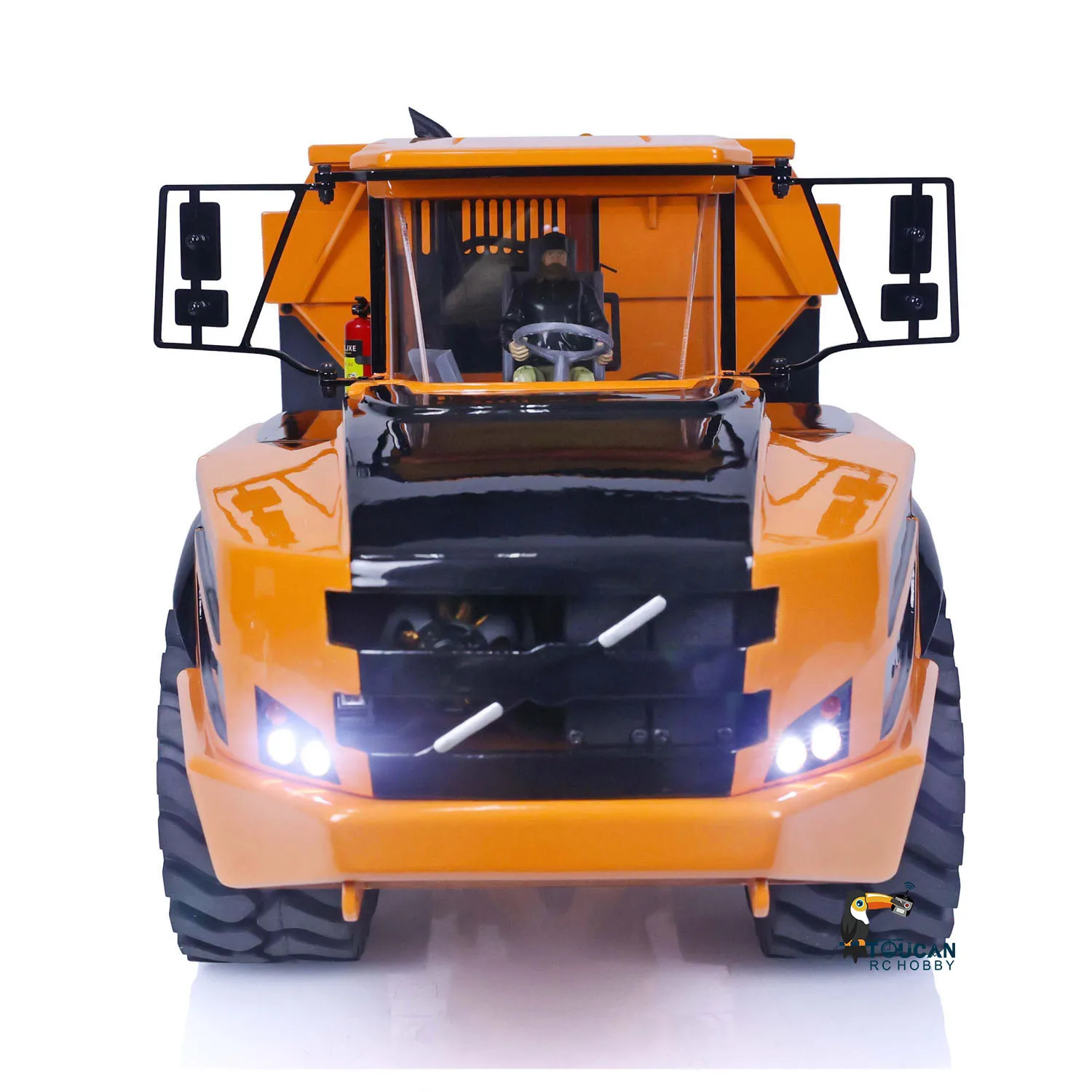 XDRC 1/14 RC Metal Hydraulic Articulated Truck RTR 6x6 Simulation I6S Radio Motor Model Sound Light System Toys TH21426 2