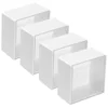 4 Pcs Wall Storage Box Bins Clear Multi Foldable Makeup Organizers and Mounted Clamshell Boxes Bathroom 1