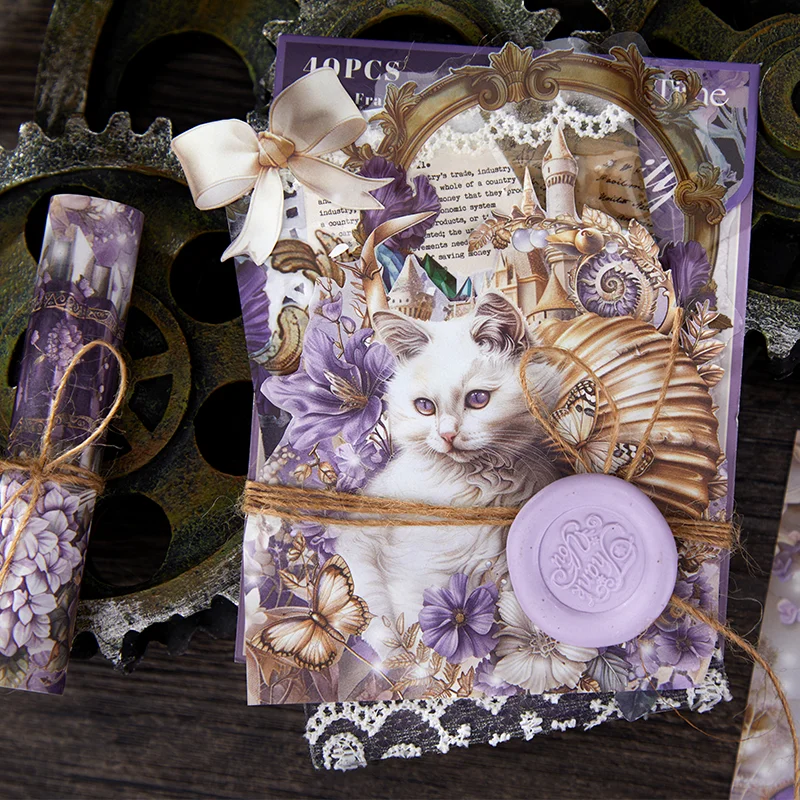 50pcs Alice's Dream Decor Scrapbooking Vintage Material Paper Combo Kit DIY Junk Journal Collage Photo Album Retro Art paper