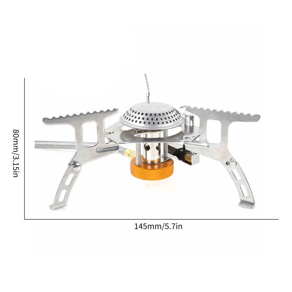 Туристическая газовая плита, ветрозащитная уличная газовая горелка, складная плита с разрезом, оборудование для приготовления пищи, пешего туризма, пикника, 3500 Вт