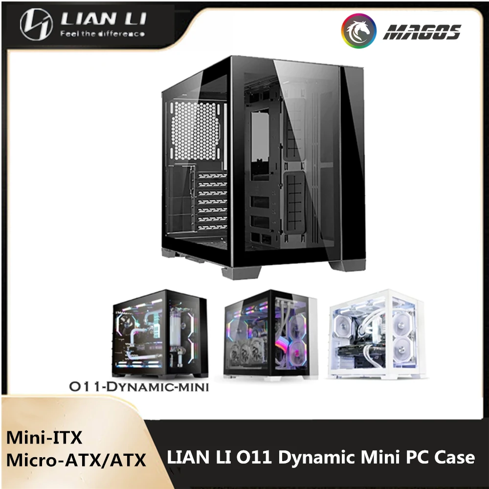 Lian Li O11 Dynamic Mini Pc Case Custodia Per Computer Con Raffreddamento Ad Acqua, Custodia Da Gioco, Per Scheda Madre Mini-Itx/Micro-Atx/Atx