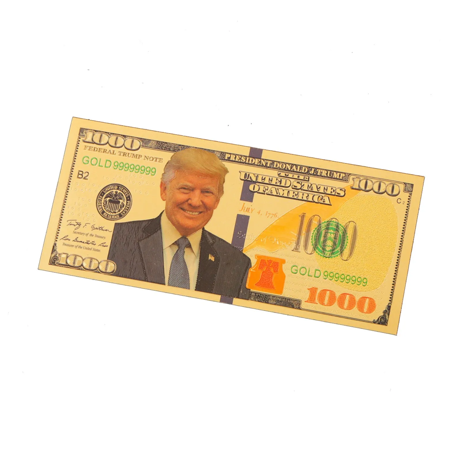 트럼프 미국 도널드 USD 1000 금 가짜 달러 지폐 금색 금박 기념 - G마켓 모바일