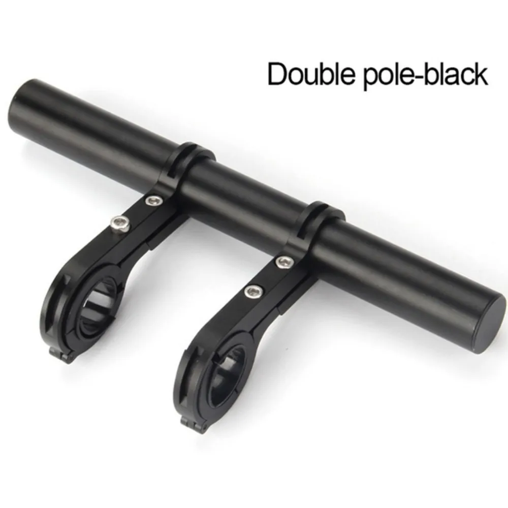 Bicycle Handlebar Extension Mount - Double Frame Alloy Stand Clip for Computer Holder and Accessories