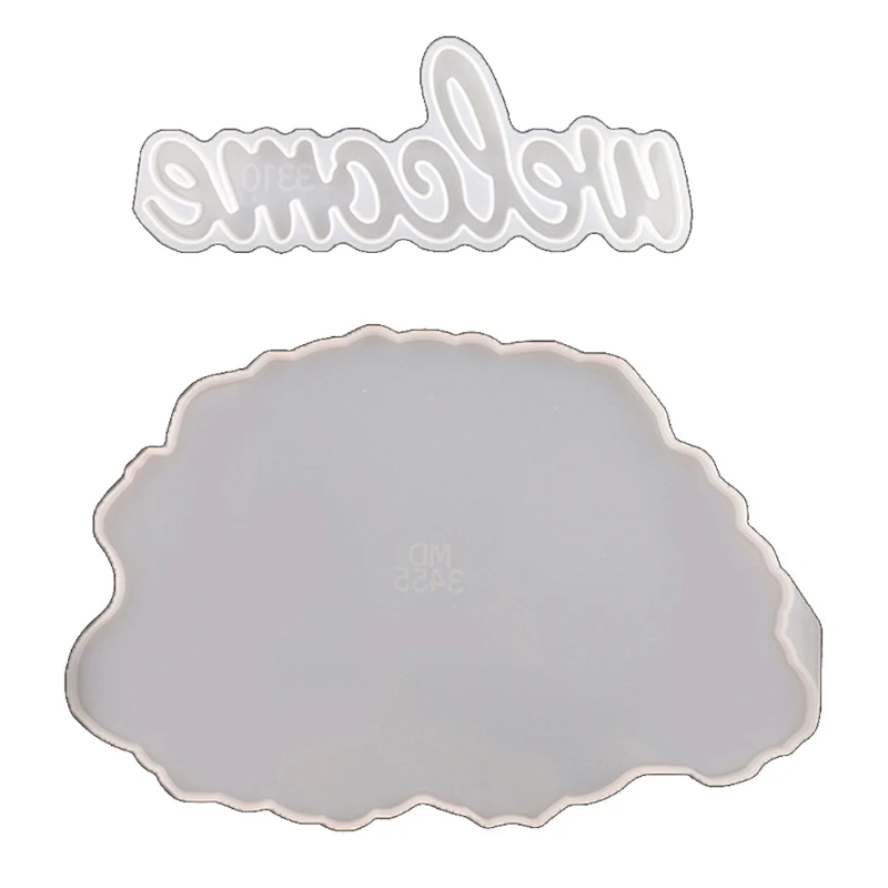 

2 шт./компл. кристаллическая форма для эпоксидной смолы, подвесная пластина для двери дома, силиконовая форма, сделай сам, для