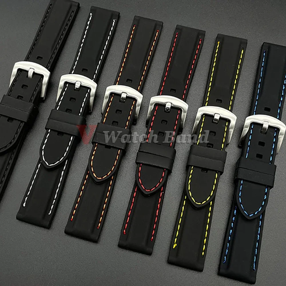 Silicone Sport Watch Band - Universal Replacement Strap