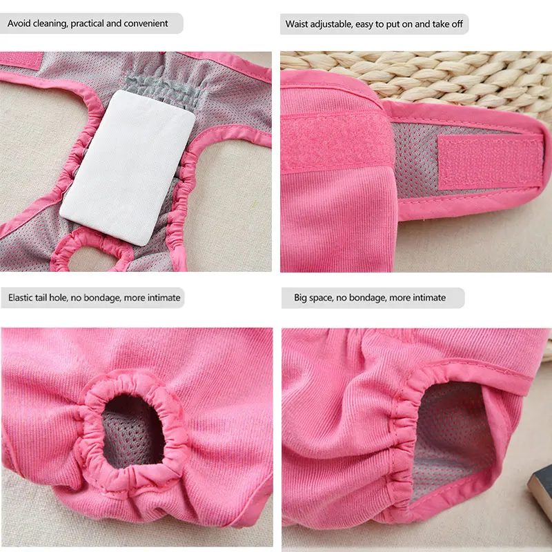 Pet Physiological Pants Diaper Washable Female Dog Panties Shorts Puppy Underwear