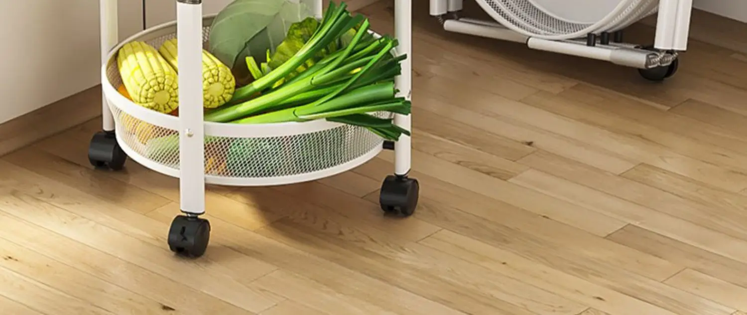 Foldable Storage Rack Round Rotatable Mobile Snack Organizer Trolley Bathroom Storage Shelf Home Appliance Kitchen Rack Storage Organizer