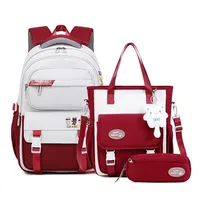 Backpack 3Pcs/Set for Girls Large Capacity Middle Schoolbag Student Schoolbag Set School Backpack Bags for Teenage Students Bag 2