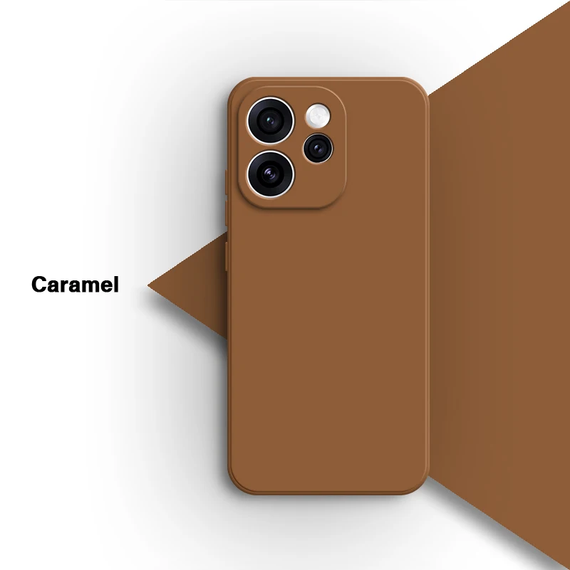Premium Liquid Silicone Phone Case with Lens Protection - High Quality TPU Classic Back Cover