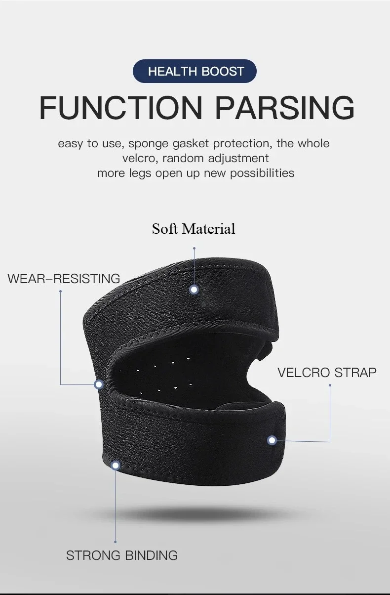 Elastische Kniebandage für Tennisspieler mit Sicherheitspolster zum Schutz vor Verletzungen.