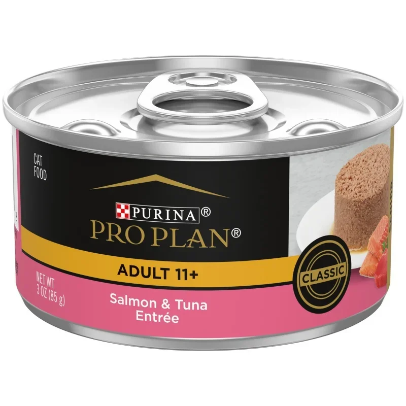 

Purina Pro Plan Wet Cat Food for Adult Cats Salmon Tuna, 3 oz Cans (24 Pack)