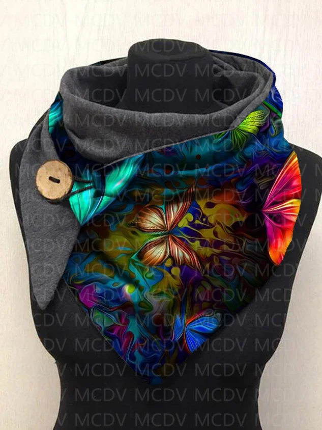 

MCDV Galaxy 3D Printed Warm Fleece Casual Scarf And Shawl for Women Warm and comfortable Scarf 02