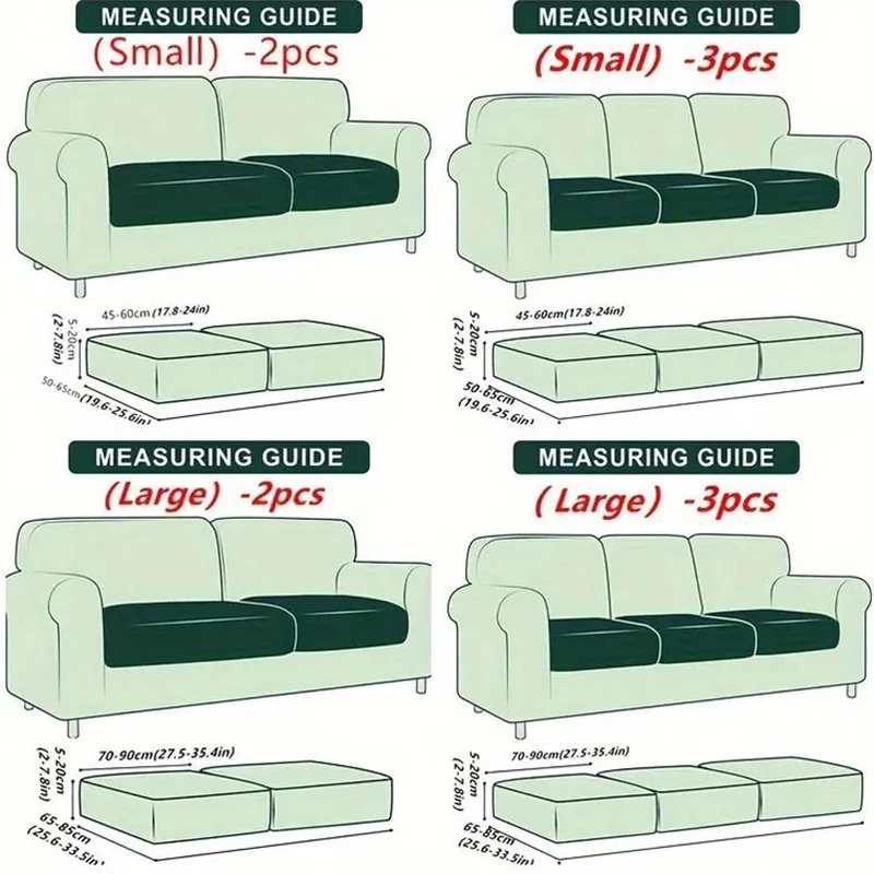 2/3pcs Couch Covers Stretch Cushion Covers Sofa Seat Cushion Slipcover Cushion Protector For Bedroom Office Living Room Home Dec 2