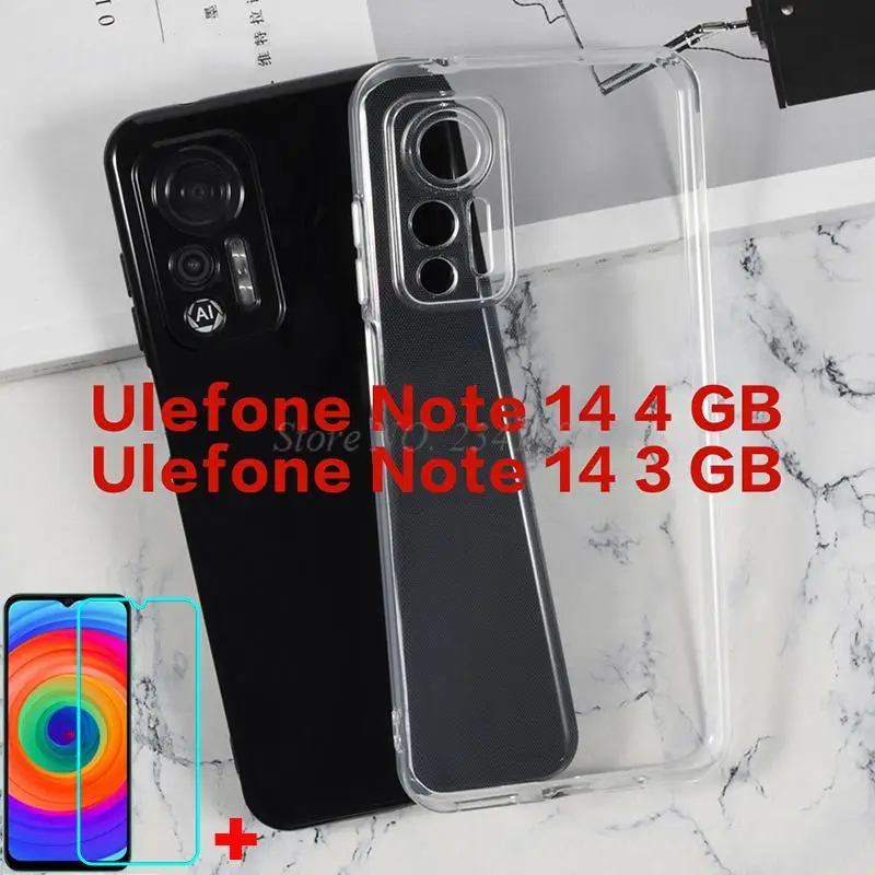 Custodia A Libro HAOYE Per Ulefone Note 14 / Note 14 Pro, In Pelle PU Con Portafoglio E Supporto, Nera - 3