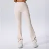 Women Yoga Bell-bottoms Tight Ribbed Lifting Dance High Waist Tights Sport Flared Pants Gym Running Breathable Fitness Leggings