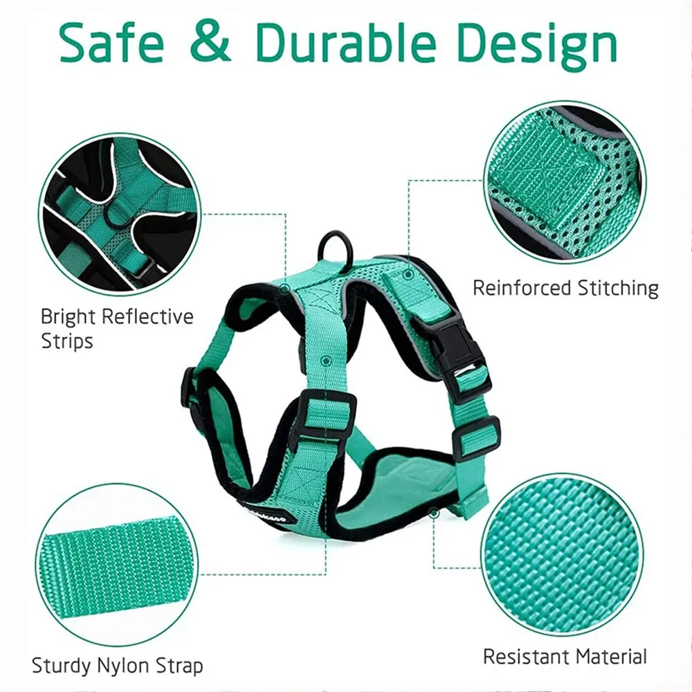 Cat Harness and Leash for Walking Escape Proof Soft Adjustable Vest Harnesses for Cat Breathable Reflective Strips Jacket rabbit harness and leash set rabbit harness set