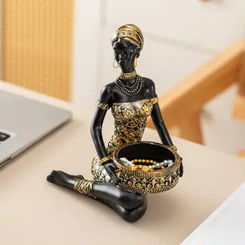 Woman African Figurine Storage