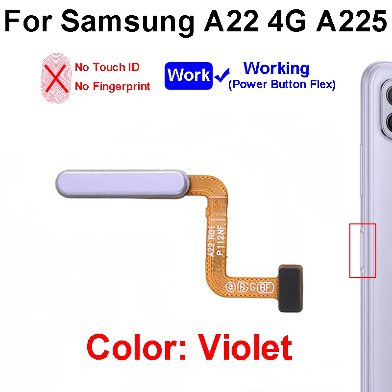Premium Fingerprint Sensor Flex Cable with Power Button - Replacement Parts