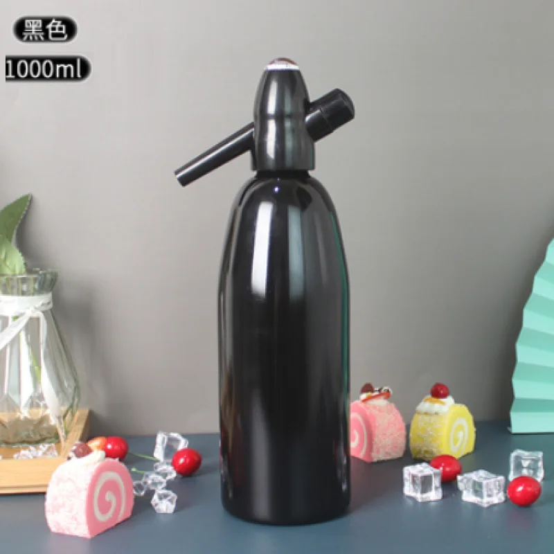 1L Aluminum Professional Soda Water bubble Siphon Sparkle Maker Accessories Bar Kitchen Dispenser cocktail Processing Gun Tools