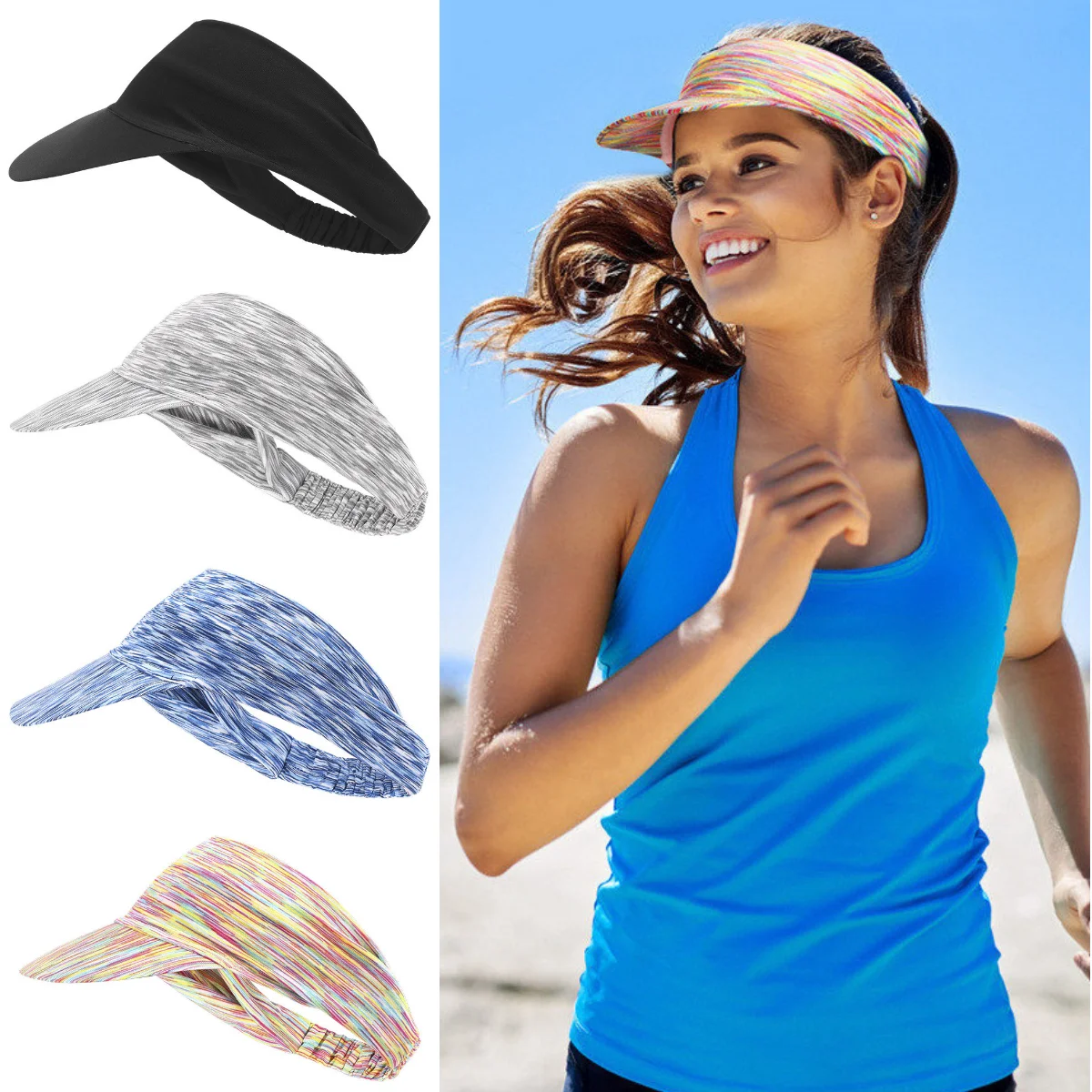 Tennis Caps Women Tennis Caps Hollow Out Breathable Summer Suncreen Hat Elastic Outdoor Sports Cycling Riding Running UV Protection Sun Hat