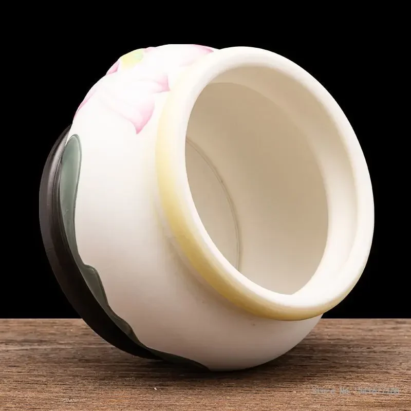 Creative Ceramic Incense Burners, Household Buddhist Utensils, Lotus Pattern Incense Burners, Buddhist Supplies, 1Pc