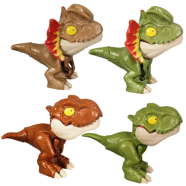 Mini Dinosaur Toys Cute Dino Model Tyrannosaurus Bite Finger Game Practical Jokes Children Gifts 6 Pcs/Lot 3