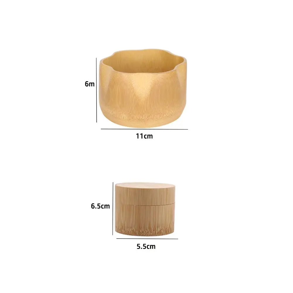 New Bamboo Matcha Bowl Reusable Portable Tea Canister Tranditional Tea Leaves Storage Jar Set Accessories