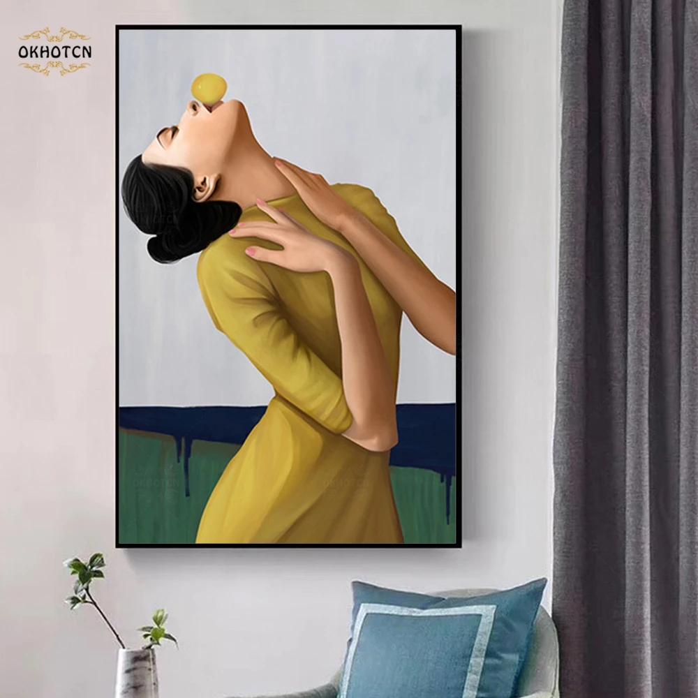 

Fashion Style Beautiful Woman Portray Poster Nordic Wall Art Appreciate Prints Decor Canvas Painting For Living Room Decoration