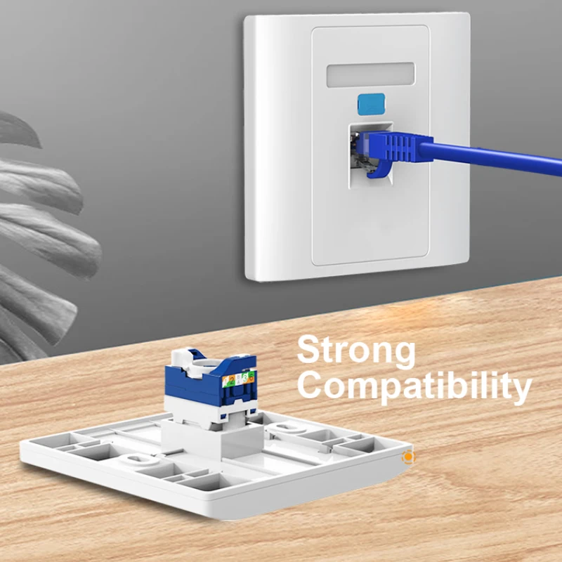 RJ45 키스톤 잭, CAT6 CAT5E CAT6A 도구 프리 자동 잠금 모듈 어댑터, 펀치 다운 도구 커플러 없음
