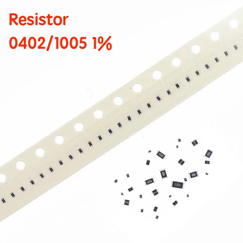 

100PCS SMD Resistor 0402/1005 1% 1/16W 0R-10M 0R ohm ~ 10M ohm Resistor Kit Assorted Kit Sample Kit 0R 390R 1K 3.3K 1M 4.7MM