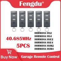 Wireless Garage Door Opener Remote Control 40.685MHz Transmitter HORMANN  HSE2 HSE4 HSM4 HSM2 HS2 HS4 Grey Button 1