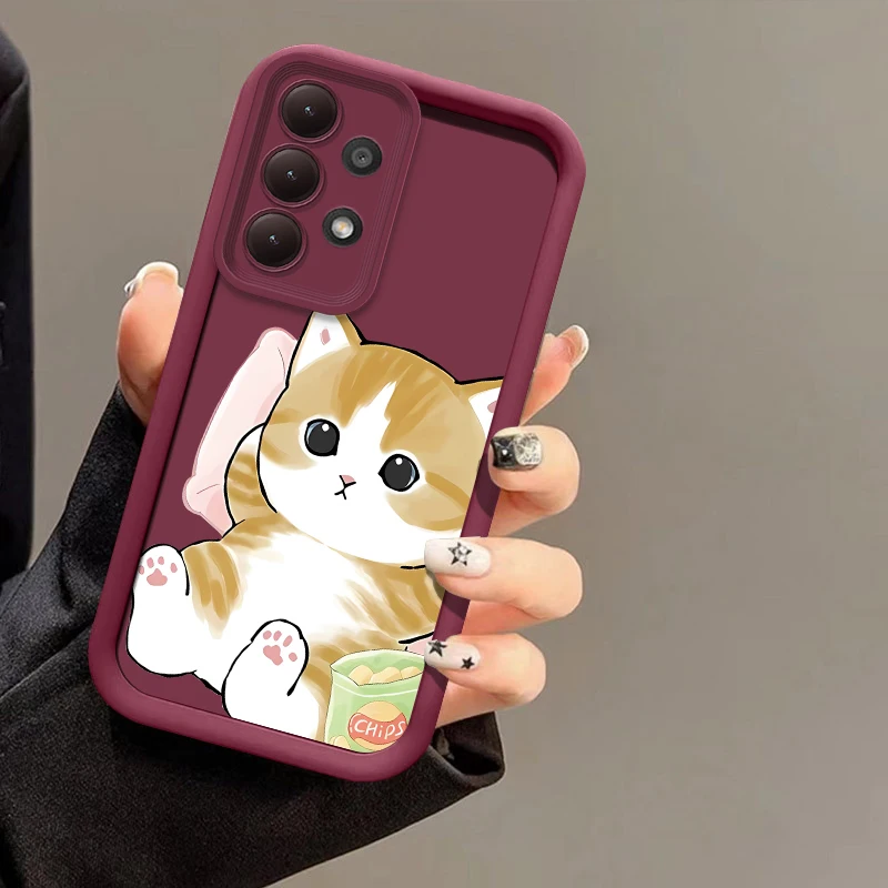 Cute Anime Cat Silicone Soft Phone Case Cover